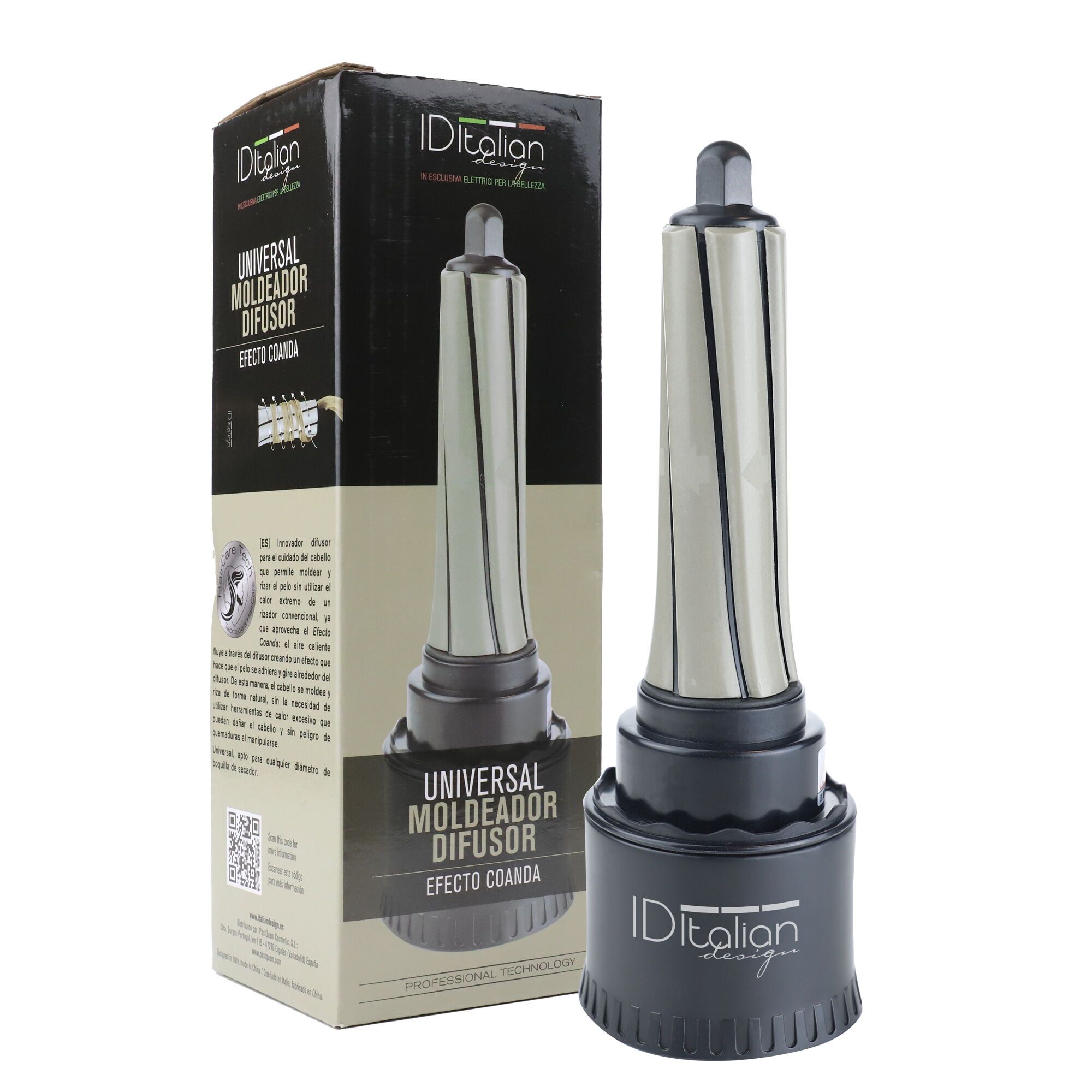 Italian Design Universele Vormgevingsdiffuser | zwart/zilver