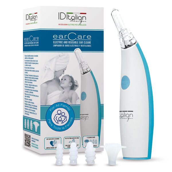 Italian Design Elektryczny czyścik do uszu wielokrotnego użytku | biały/niebieski 1