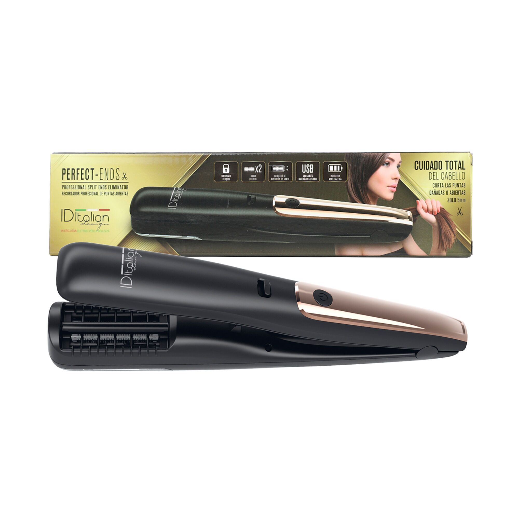Italian Design Perfect-Ends Spliss-Eliminierer schwarz