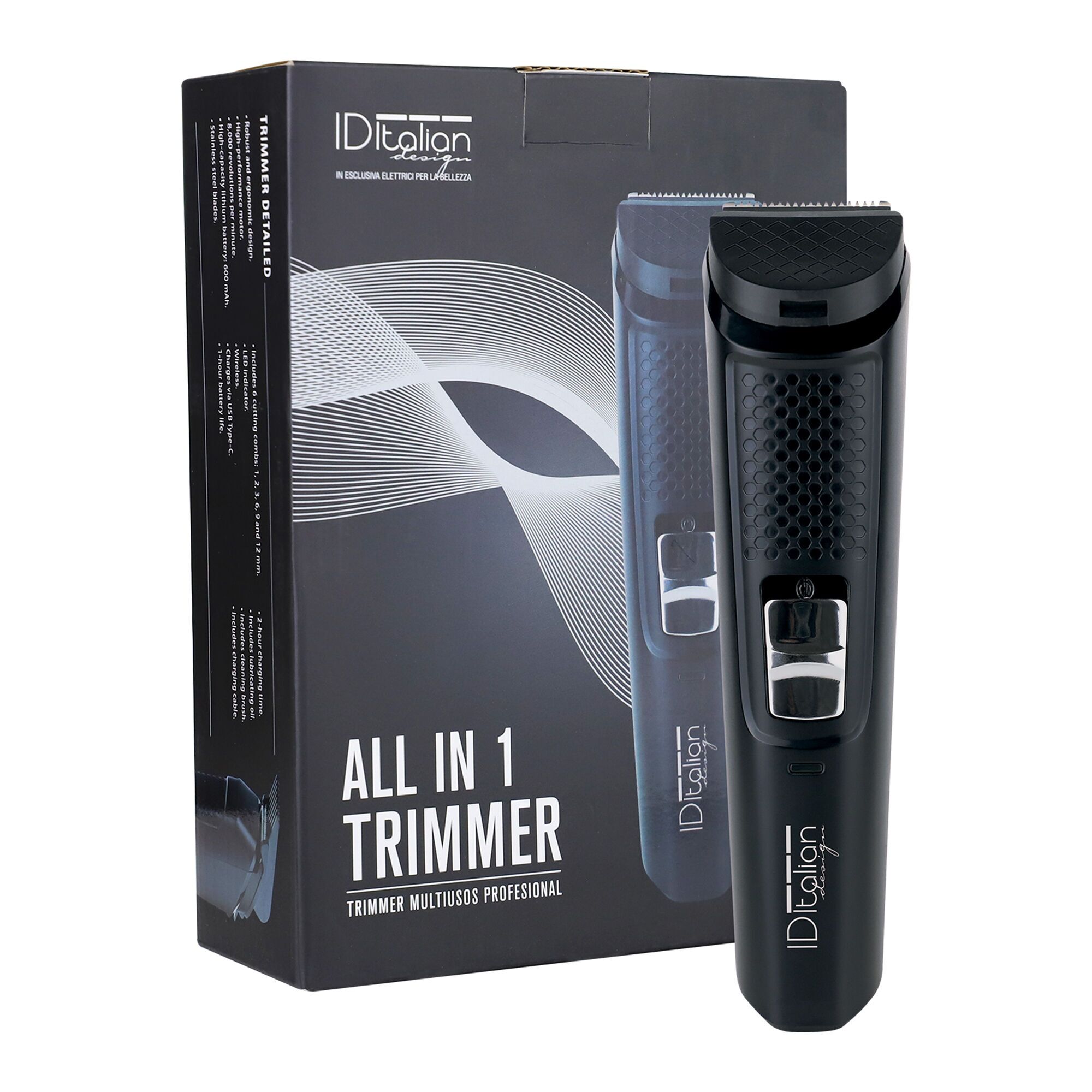 Italien Design All-in-1 Professionele multifunctionele trimmer | zwart