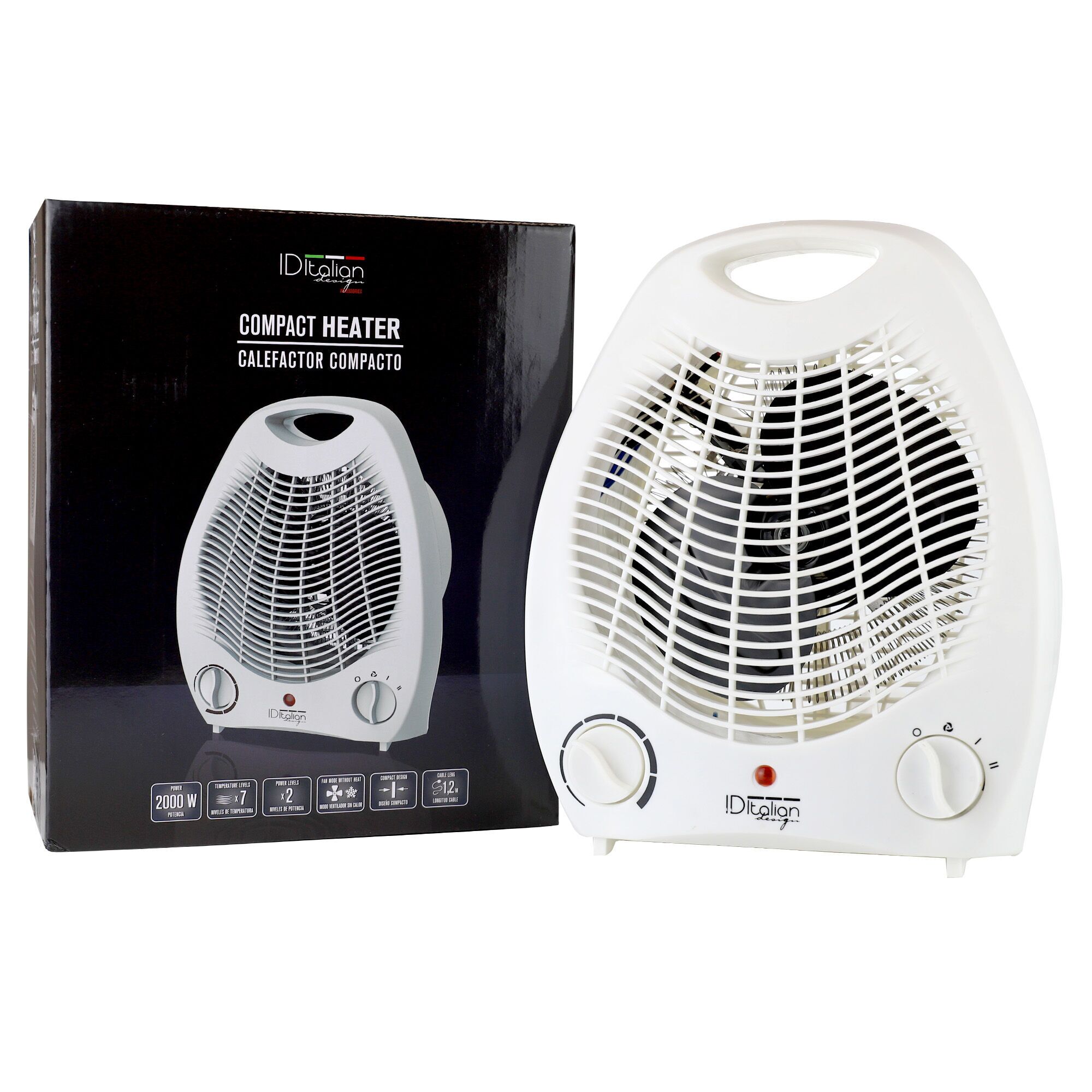 Italian Design Ventilatorkachel | wit