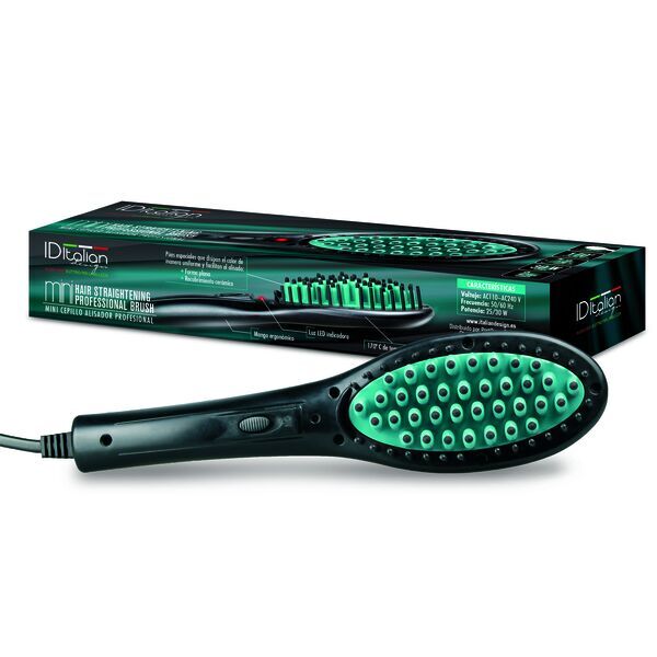 Italian Design Mini Straightening Brush rovnací kartáč na vlasy | černá 2