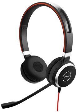 Jabra Evolve 40 UC Duo | preto/vermelho