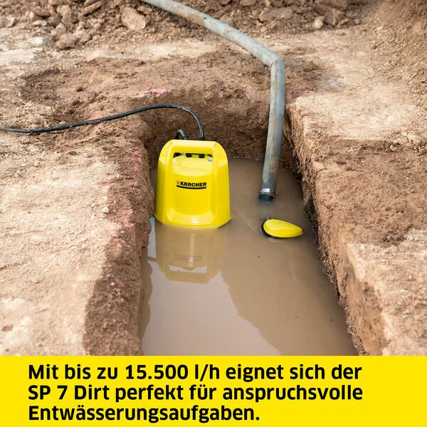 Kärcher SP 7 Dirt Zatapialna pompa odwadniająca | żółty/czarny 2