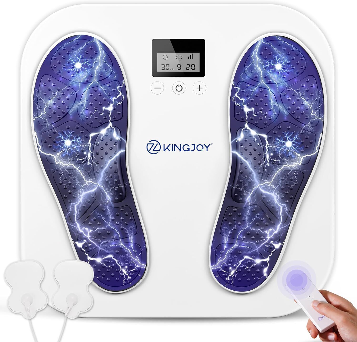 KINGJOY KTR-4012 oplaadbare EMS/TENS-stimulator voor voeten en benen | wit