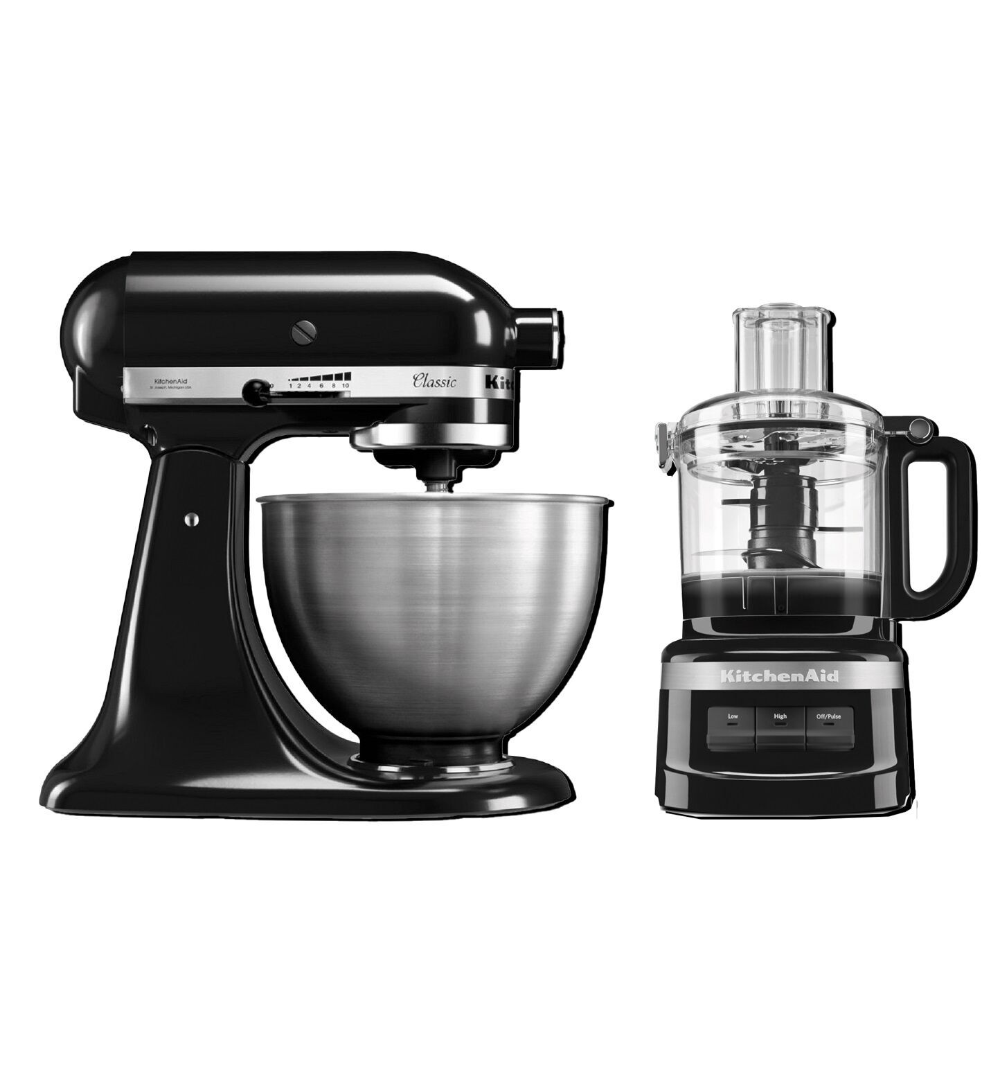 KitchenAid Classic 5K45SSEOB + 5KFP0719EOB Küchenmaschinen Bundle schwarz