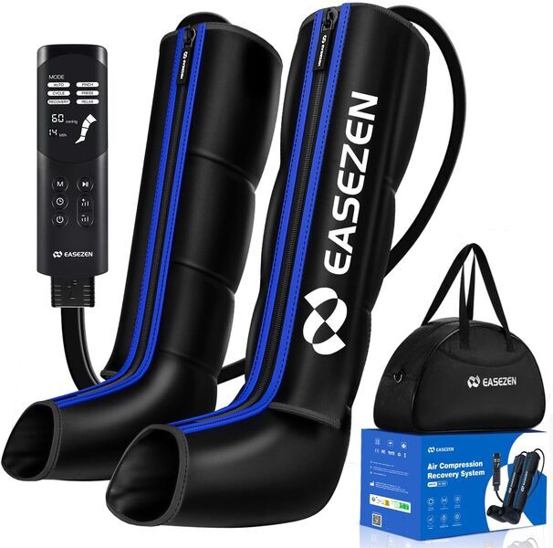 KNQZE FE-7221 Masajeador de piernas con compresión de aire | negro/azul, image 1 of 1