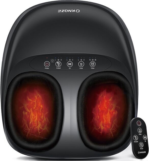 KNQZE KF7 uppvärmd Shiatsu-fotmassageapparat