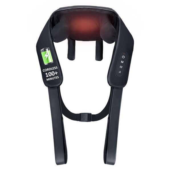 KNQZE KN6 Cordless heated 4D neck massager | grey/black, image 1 of 1