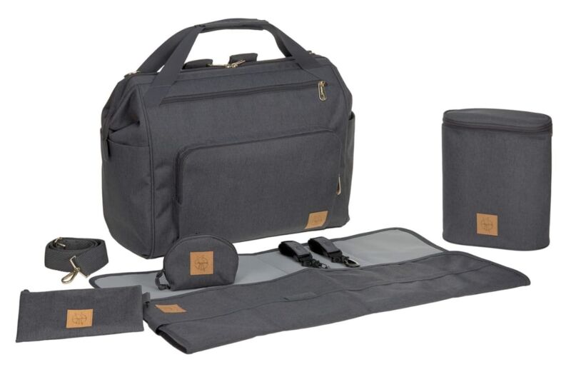 Lässig bambino Zwillingstasche borsa per pannolini Babytasche | nero, image 1 of 1