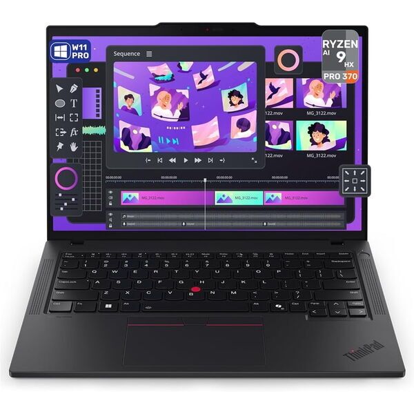 Lenovo ThinkPad P14s G6 | Ryzen AI 9 HX PRO 370 | 14" | 8 GB | 128 GB SSD | WUXGA | Rétroéclairage du clavier | Webcam | Win 11 Pro | DE, image 1 of 2