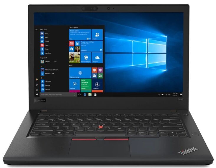 Lenovo ThinkPad T480 | i7-8650U | 14" | 32 GB | 512 GB SSD | FHD | FP | Touch | Webcam | Backlit keyboard | MX150 | Win 11 Pro | US
