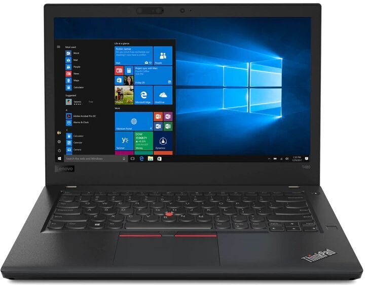 Lenovo ThinkPad T480 | i7-8650U | 14" | 16 GB | 256 GB SSD | FHD | FP | Touch | Webcam | Illuminazione tastiera | MX150 | Win 10 Pro | DE
