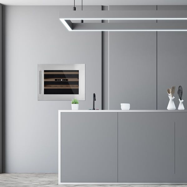 Les Petits Champs CAVCI24 Built-in wine refrigerator | silver/black 4