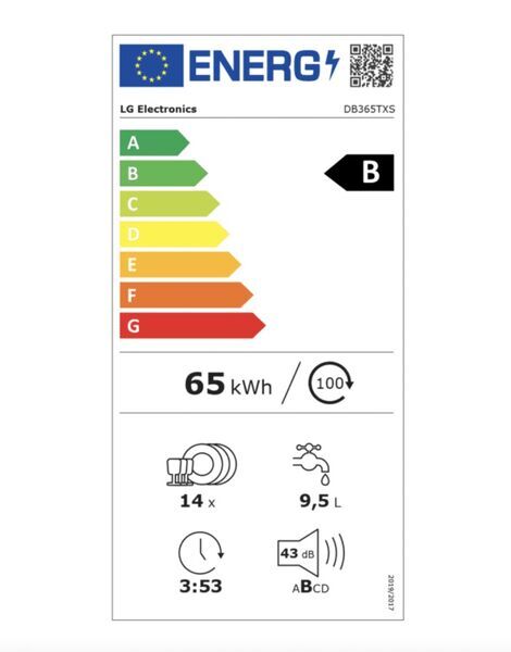 LG DB365TXS Einbaugeschirrspüler | silber 5
