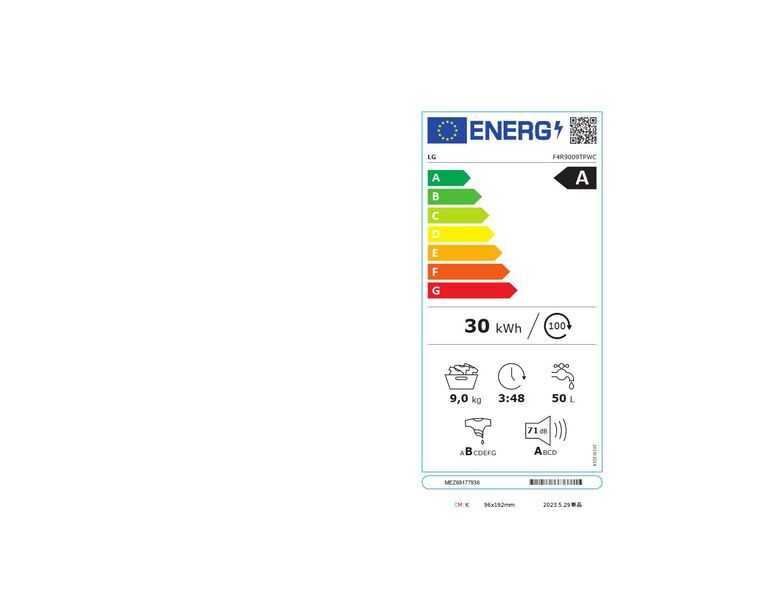 LG F4R9009TPWC Pračka s předním plněním 9 kg | bílá 4