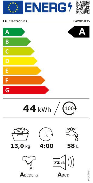 LG F4WR5035 Frontlader Waschmaschine 13 kg | weiß/schwarz, image 5 of 5