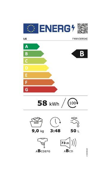 LG F4WV309S4E Front-loading washing machine 9 kg | white 5