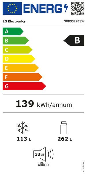 LG GBBS322BSW Kühl-/Gefrierkombination | weiß, image 5 of 5