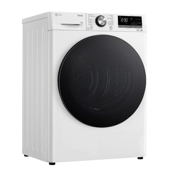LG RT80V9W Heat pump dryer 8 kg | white/black, image 2 of 5