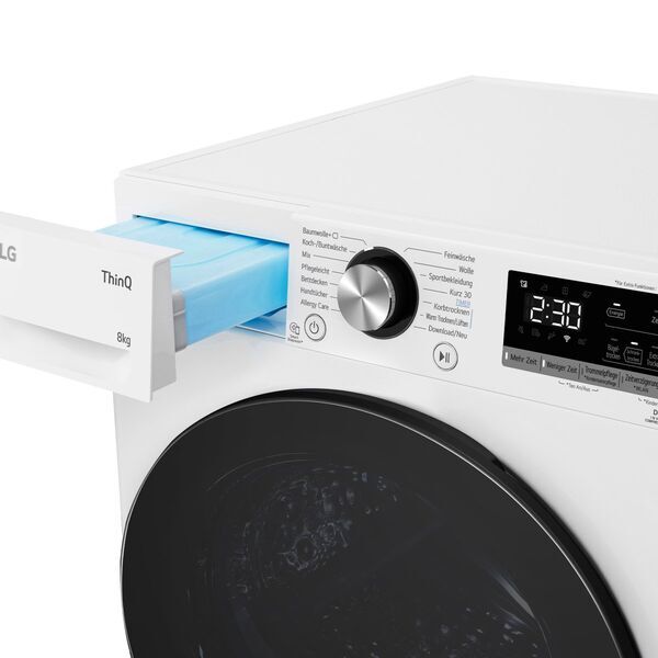 LG RT80V9W Heat pump dryer 8 kg | white/black, image 4 of 5