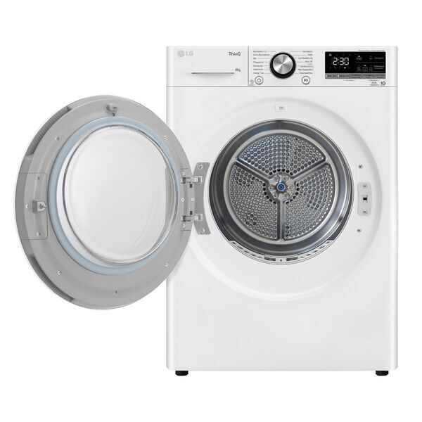 LG RT80V9W Heat pump dryer 8 kg | white/black, image 3 of 5