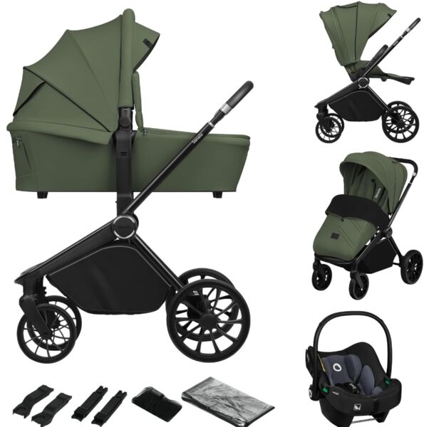 Lionelo Mika Plus 3-in-1 Buggy | zelena 1