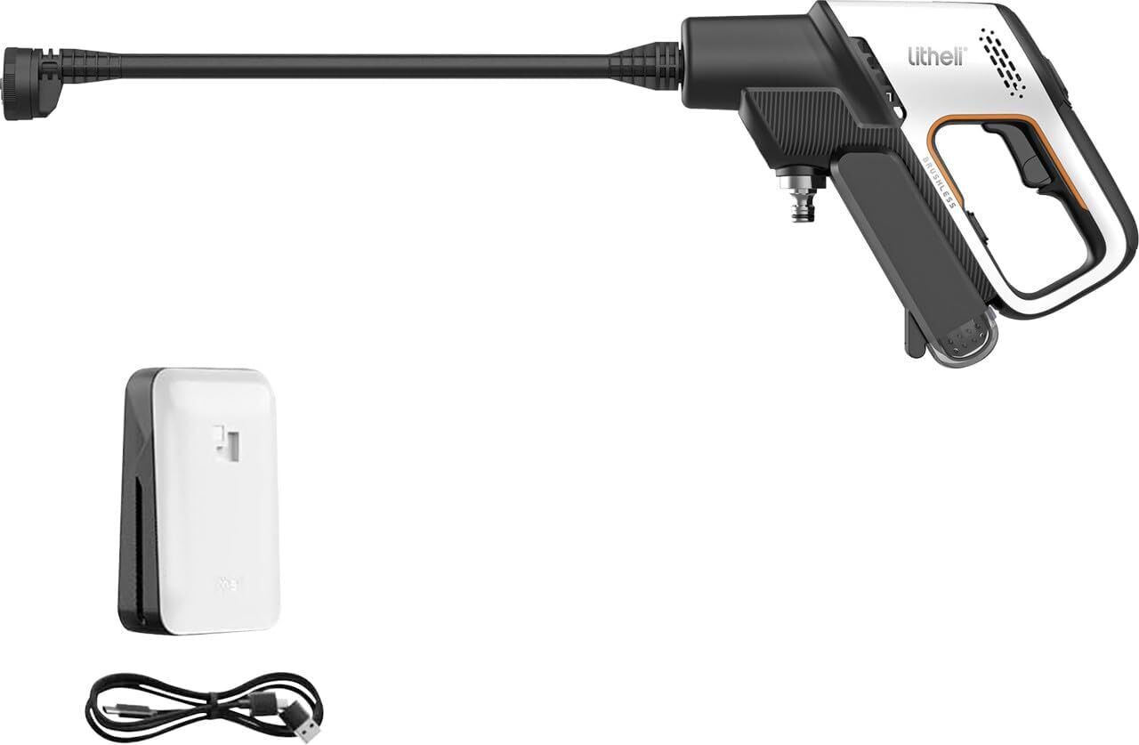 Litheli EPT160008 Accu-middendrukreiniger incl. 4.0 Ah-accu | zwart/wit