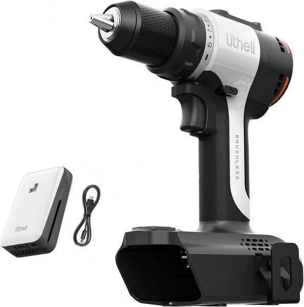 Litheli U20 EPT010024 20 V Cordless Drill Driver incl. 2.0 Ah battery | black/white, image 1 of 1