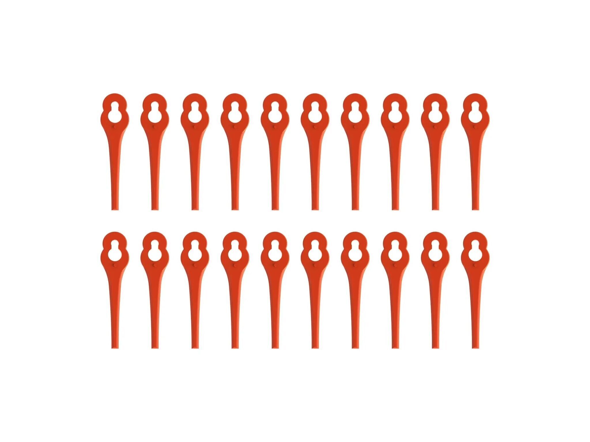 Litheli Nylon-Ersatzmesser für Akku-Rasentrimmer U20 Handy+ 2.0 Ah SE 20 Stück orange