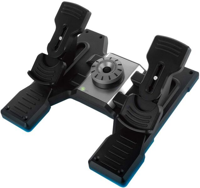 Logitech G Saitek Pro Flight Rudder Pedals | nero/argento 2