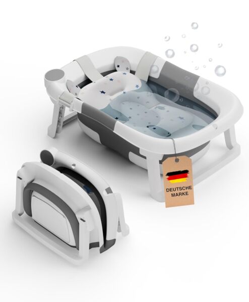 Lunora PopoPool Baignoire pour bébé | gris/blanc, image 1 of 1
