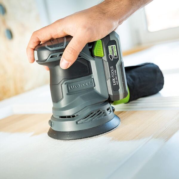 Lux-Tools A-EXS-20/125 Cordless Random Orbital Sander without battery | grey 3