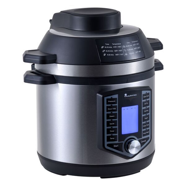 MasterPRO FryCook Airfryer Set mit Ölsprüher | silber/schwarz 2