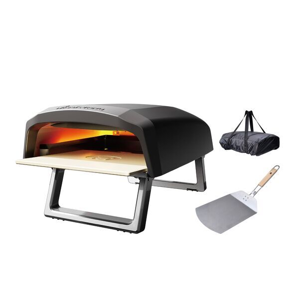 MasterPRO Napoli Pizzaofen Set mit Pizzaschaufel | schwarz 1