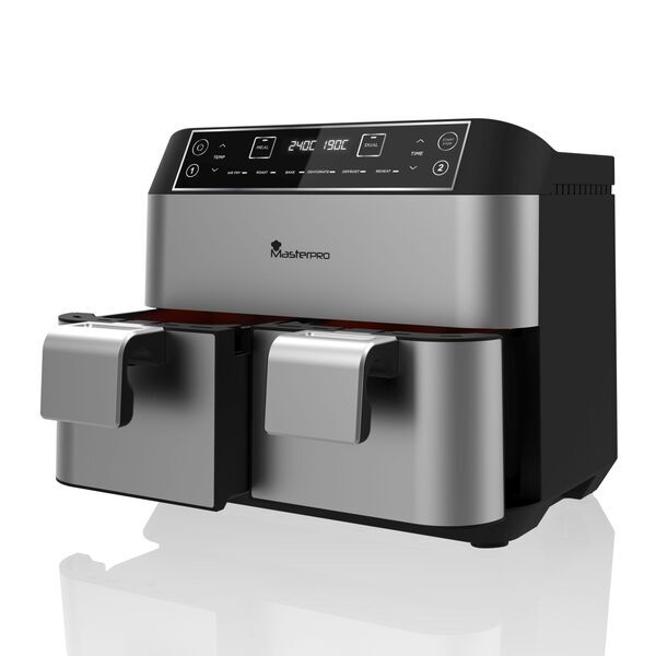 MasterPRO Power Duo Airfryer | silber/schwarz 2