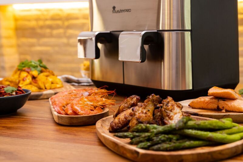 MasterPRO Power Duo Air Fryer | silver/black 5