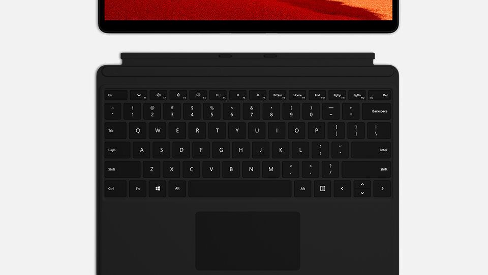 Microsoft Surface Pro X Type Cover | Stylus | Grijs | DE