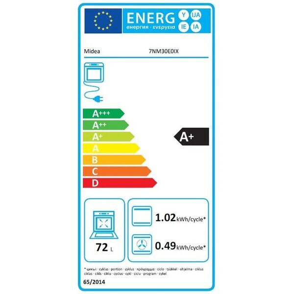 Midea 7NM30E0IX Inbyggd ugn | svart 2