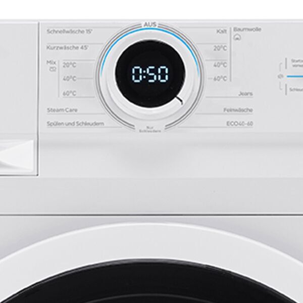 Midea MF100W70B-14A Frontlader Waschmaschine 7 kg | weiß/schwarz, image 3 of 4