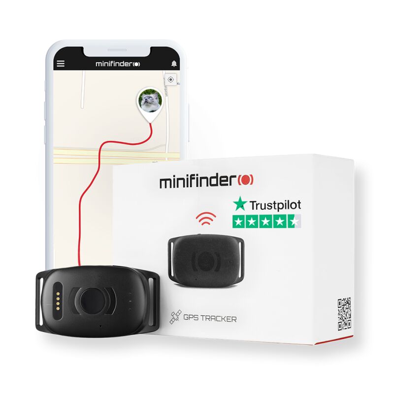 MiniFinder Atto Pro GPS-tracker voor huisdieren | Zwart