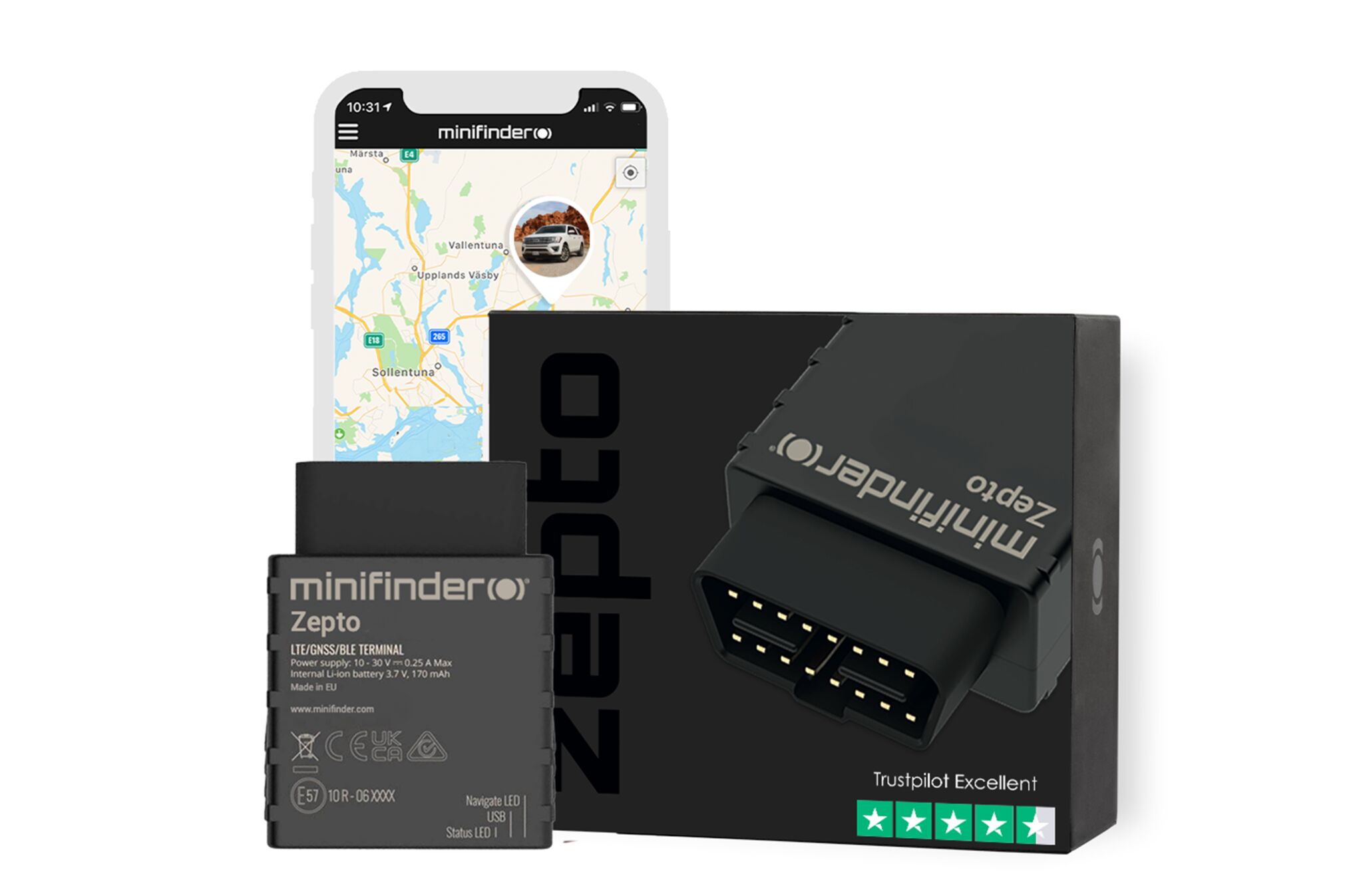 MiniFinder Zepto 4G | Zwart