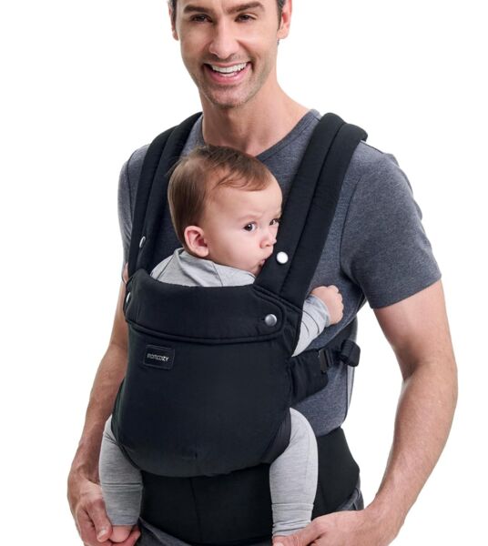 Momcozy Babytrage Baumwolle | schwarz 1