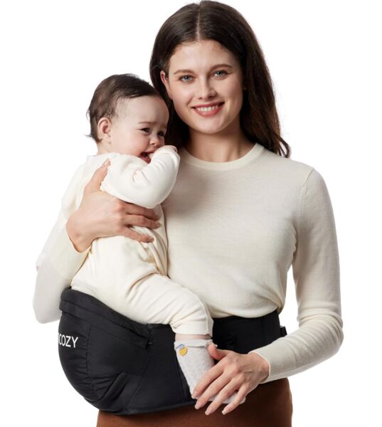 Momcozy Hüftsitz Babytrage | schwarz 1