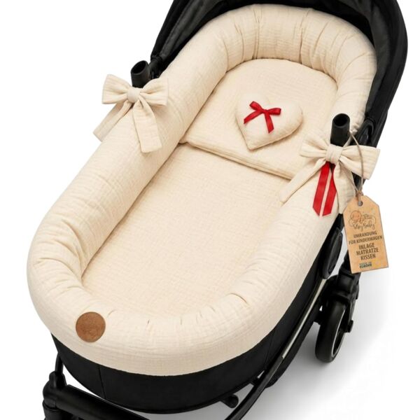 Musselin-Umrandung for kehto | vaalean beige, image 1 of 1