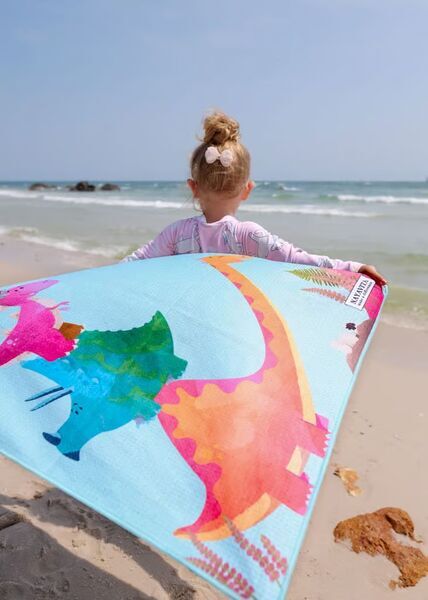 NAYAVITA Kinder-Strandtuch Dinosaurier | grün 4