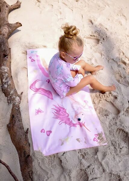 NAYAVITA Kinder-Strandtuch Einhorn | rosa 5