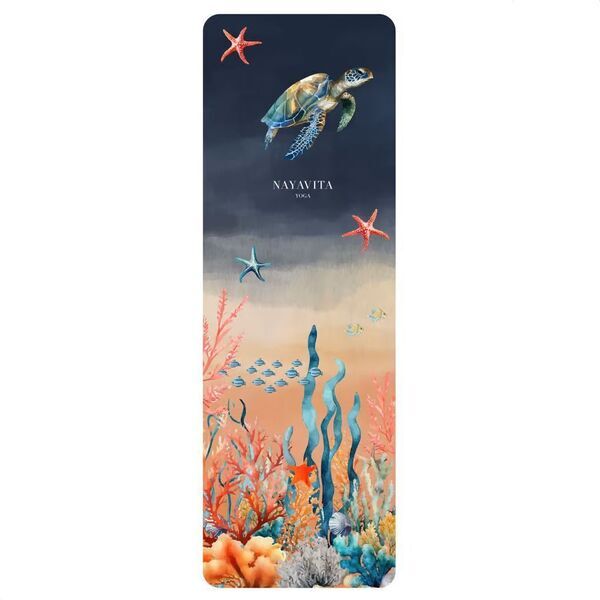 NAYAVITA Yogamatte Ozean | koralle/blau 1