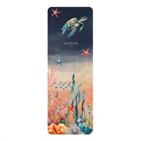 NAYAVITA Reise-Yogamatte Ozean | koralle/blau 1