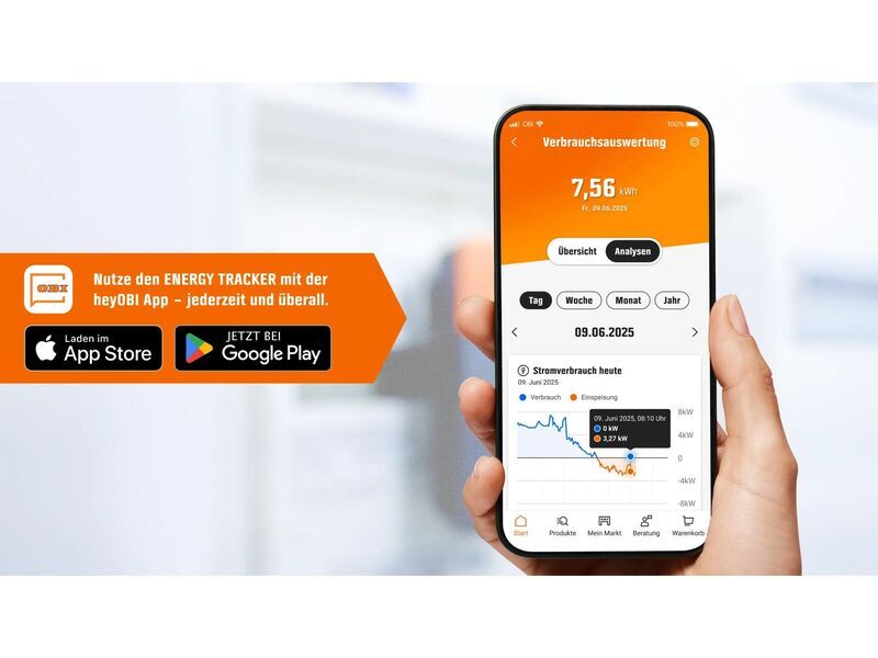 OBI ENERGY TRACKER Lector Inteligente De Contador Eléctrico | negro/blanco 2